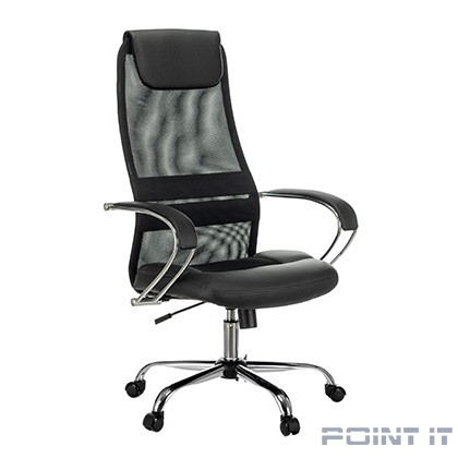 Кресло руководителя Бюрократ CH-608SL черный TW-01 TW-11 искусст.кожа/сетка/ткань с подголов. кресто [1141495]