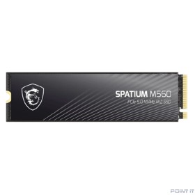 Твердотельный накопитель SSD MSI M.2 2280 2TB SPATIUM M560 Client SSD S78-440Q940-P83, PCIe Gen4x4 with NVMe,  3D TLC, R/ W 4900/ 4400