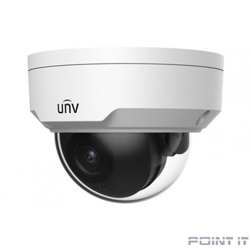 Uniview IPC322LB-DSF40K-G-RU Видеокамера IP купольная антивандальная, 1/2.7" 2 Мп КМОП @ 30 к/с, ИК-подсветка до 30м., 0.01 Лк @F2.0, объектив 4.0 мм, WDR, 2D/3D DNR, Ultra 265, H.265, H.264, MJPEG, 2