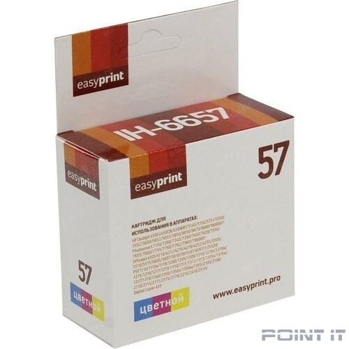 Easyprint C6657AE Картридж IH-6657 №57 для HP Deskjet 450/5150/9650/Photosmart 7150/Officejet 6110, цветной