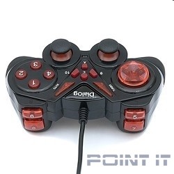 Dialog Action GP-A13, черно-красный {Геймпад, вибрация, 12 кнопок, USB}
