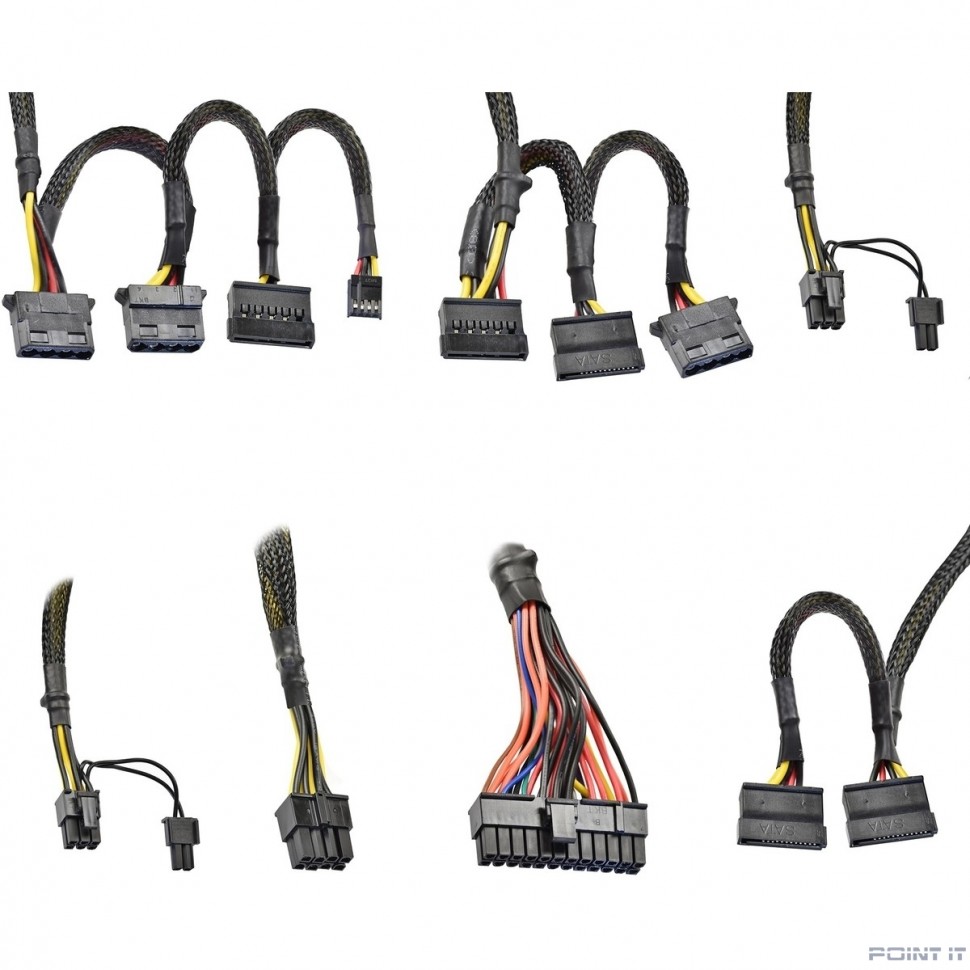 Exegate EX292148RUS-OEM Блок питания 400W ExeGate 80 PLUS® 400PPH-LT-OEM (ATX, APFC, КПД 82% (80 PLUS), 12cm fan, 24pin, (4+4)pin, PCIe, 5xSATA, 3xIDE, black)