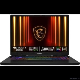 Ноутбук MSI Crosshair A16 HX D8WGKG-078XRU [9S7-15PL21-078] Grey 16" {QHD+ Ryzen 7 8840HX/ 32Gb/ SSD1Tb/RTX5070 8Gb/DOS}