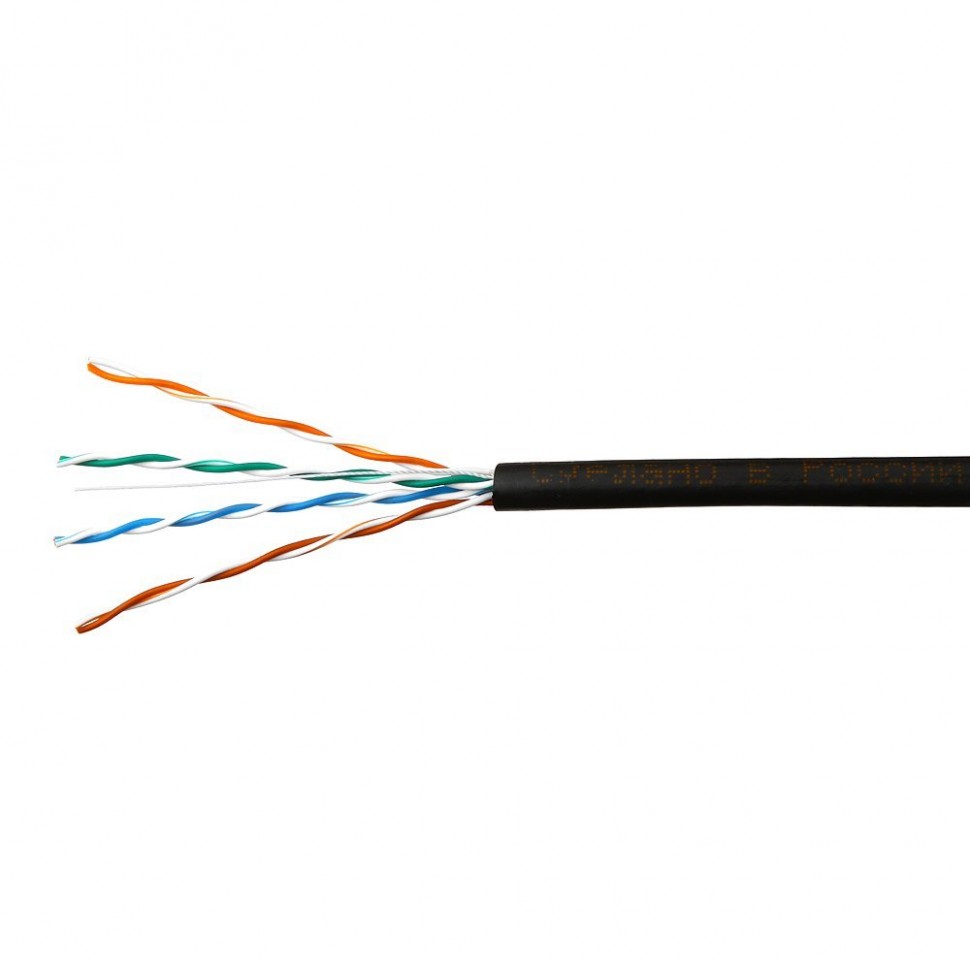 Кабель Skynet Standard UTP4 cat.5е, одножильный / 305м / Cu / Проходит Fluke тест /для наружных работ / черный