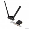 Сетевой адаптер ASUS PCE-BE92BT, Wi-Fi 7 + Bluetooth, PCI-E, (802.11be), 2.4/5/6 ГГц, антенна - внешняя
