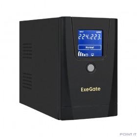 Exegate EX292621RUS ИБП ExeGate SpecialPro Smart LLB-1000.LCD.AVR.2SH.RJ.USB <1000VA/550W, LCD, AVR, 2*Schuko,RJ45/11,USB, Black>
