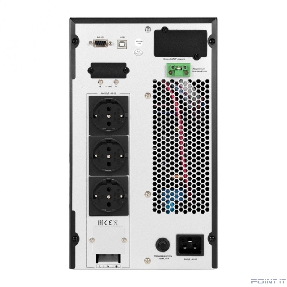 Exegate EX296949RUS ИБП On-line ExeGate PowerExpert TL-3000.72V.LCD.AVR.3SH.USB.RS232.SNMP <3000VA/3000W, On-Line, PF=1, LCD, 3*Schuko, RS232, USB, SNMP-slot, встроенные батареи 12V 7.2Ah - 6шт, возмо