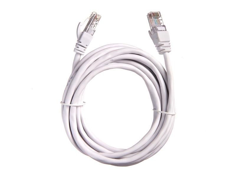 Патч-корд Technolink UTP4 cat 5e, 3,0м, ВС, LSZH, белый, литой коннектор