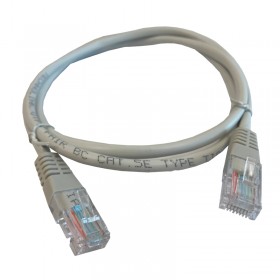 Патч-корд Technolink UTP4 cat 5e, 1,0м, ВС, LSZH, серый, литой коннектор (упак 10)