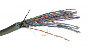 Кабель UTP25 cat.5e, 305м, 0,5мм, ZH нг(A)-HF, не содержащий галогенов, серый