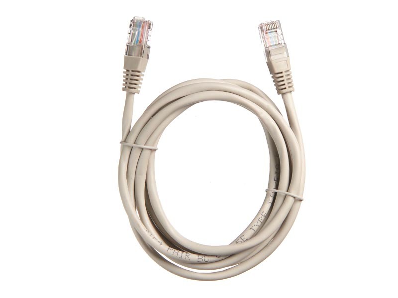 Патч-корд Technolink UTP4 cat 5e, 2,0м, BC, LSZH, серый, литой коннектор