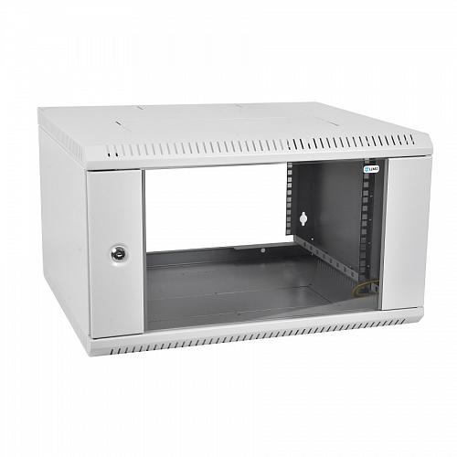 Шкаф телекоммуникационный настенный разборный ЭКОНОМ 18U (600x350) дверь стекло