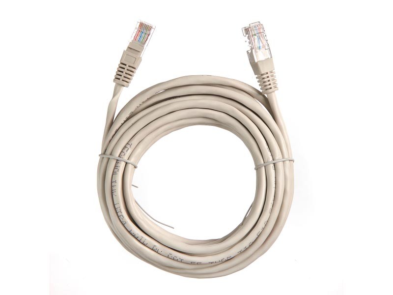 Патч-корд Technolink UTP4 cat 5е, 5,0м, BC, LSZH, серый, литой коннектор