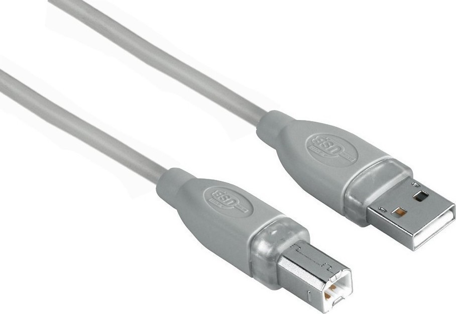 Кабель шт.USB A - шт.USB В 2.0 (1,5м), серый, Netko