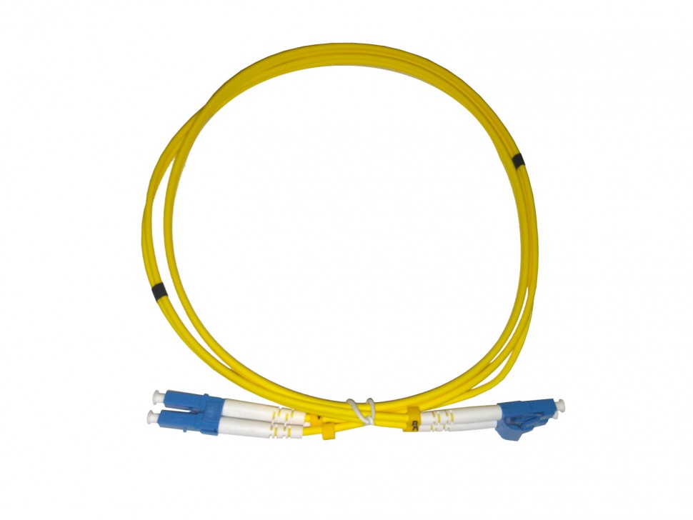 Патч-корд оптический соединительный LC-LC/UPC SM Duplex 3.0мм 9/125, 1м Netko, LSZH