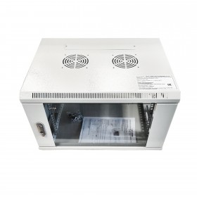 Шкаф настенный 9U серия WMA (Wall Maestro) (600х450х500), передняя дверь стекло, собранный, серый Netko  &quot;А&quot;