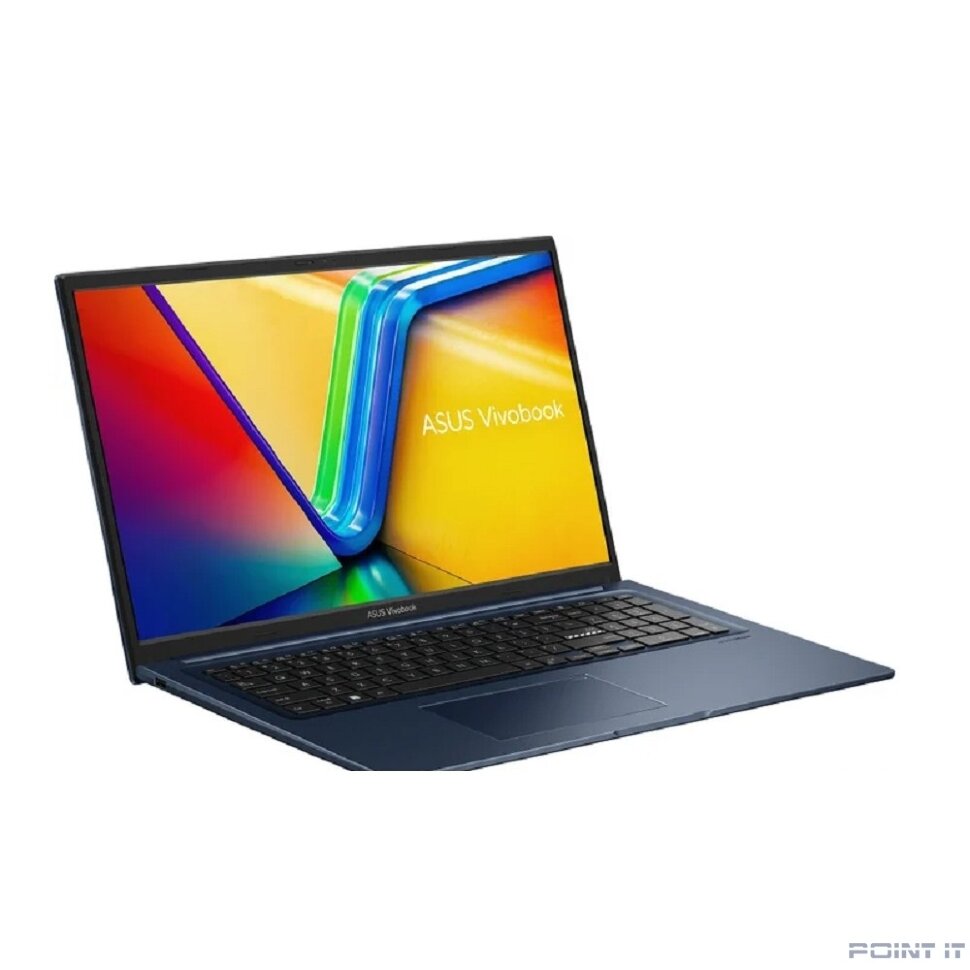 Ноутбук ASUS X1704V (X1704VA-AU881) 17.3"/FHD/IPS/250N/5 120U/16GB/SSD512GB/Intel Graphics/FingerPrint/Backlit/DOS/Quiet Blue (90NB13X2-M00BP0)