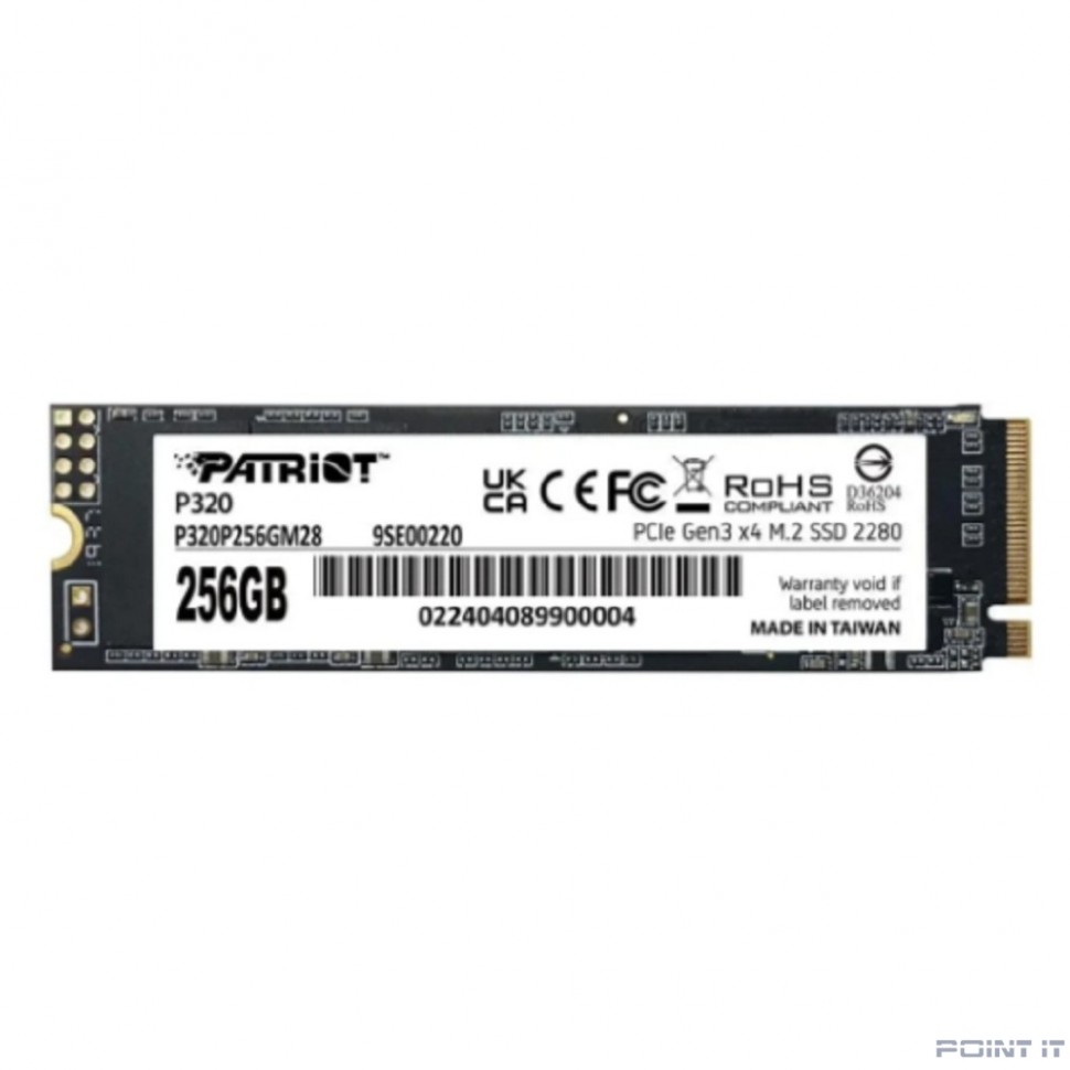 Накопитель SSD Patriot PCIe 3.0 x4 256GB P320P256GM28 P320 M.2 2280